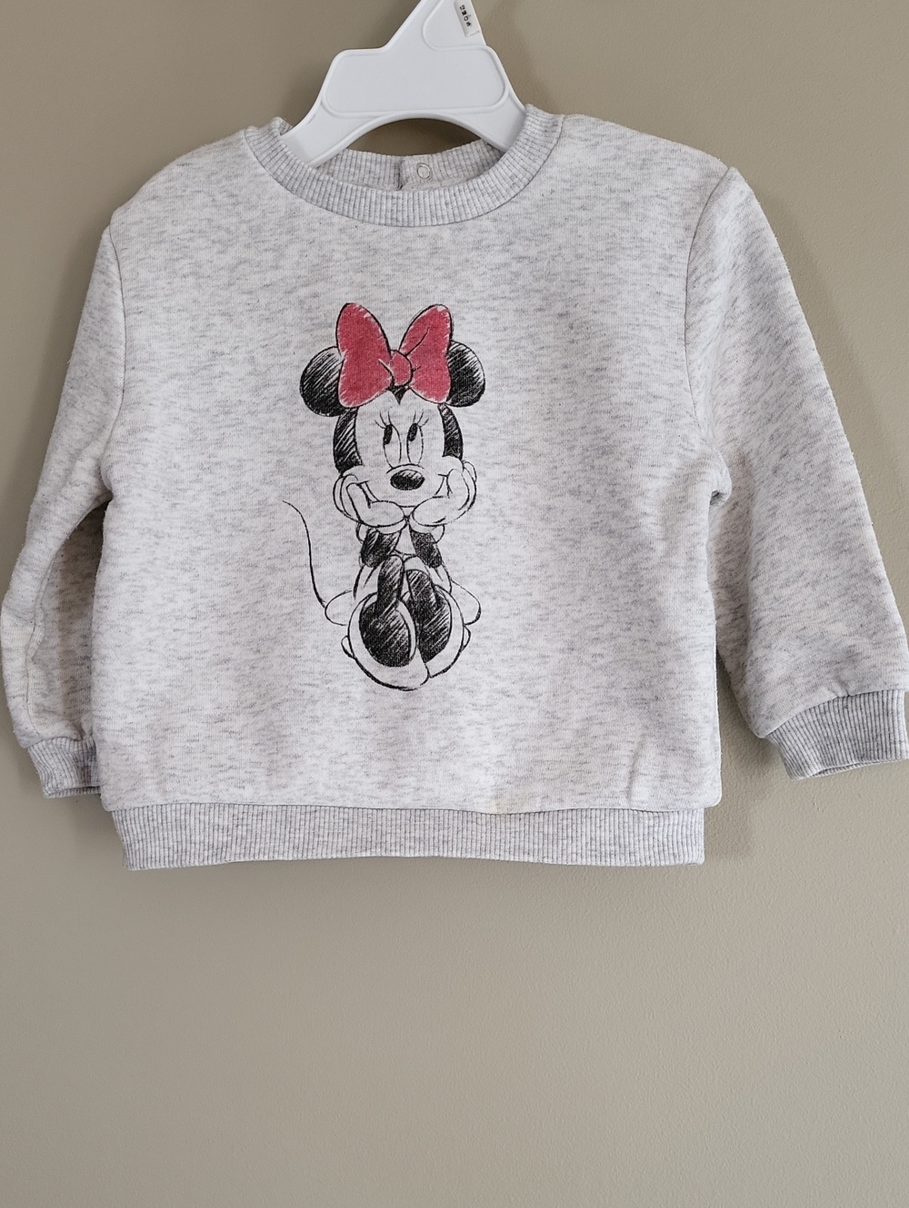 Disney Minnie light grey crew neck sweatshirt